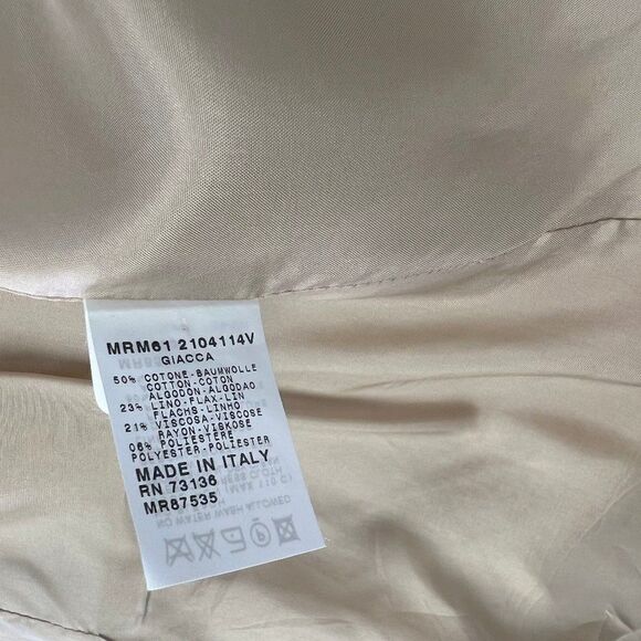 Marina Rinaldi Woven Tweeded Floral Blazer Jacket  Sz IT 25, US 16 Large - Picture 13 of 15